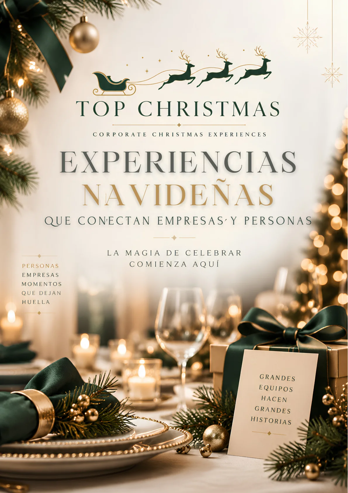 Propuesta Top Christmas con mesa navideña corporativa